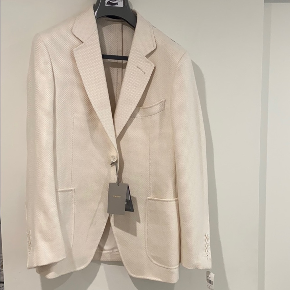 Tom Ford beige textured blazer NEW w/tags! Size 38